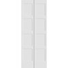 Codel Doors 30" x 80" Primed 4-Panel Equal Panel Shaker Bifold Door and Hardware 2668pri8444BF
